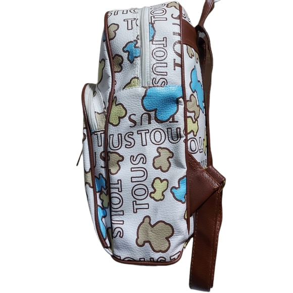 Tous Leather Backpack White/Multicolor  EUC - Picture 5 of 15